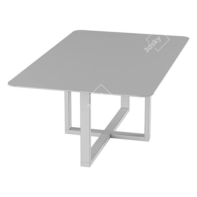 Modern Loft Table Slide 3D model image 4