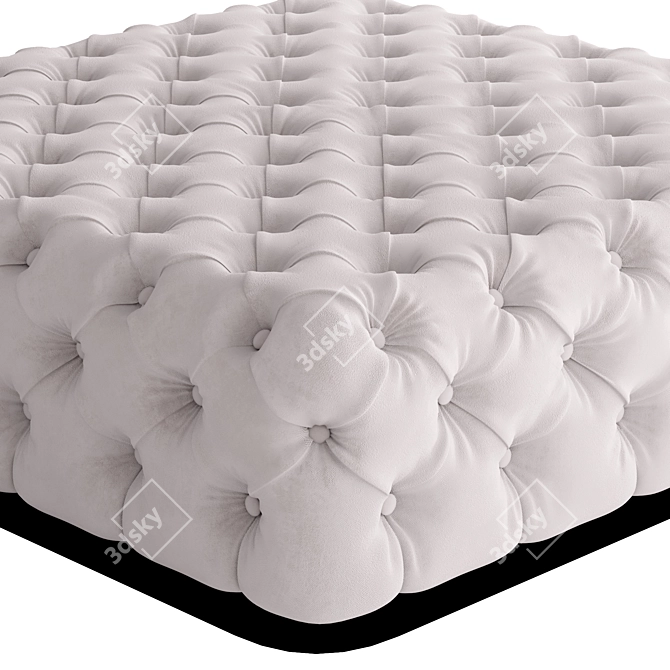 Italian Square Pouf: Stylish and Versatile 3D model image 2