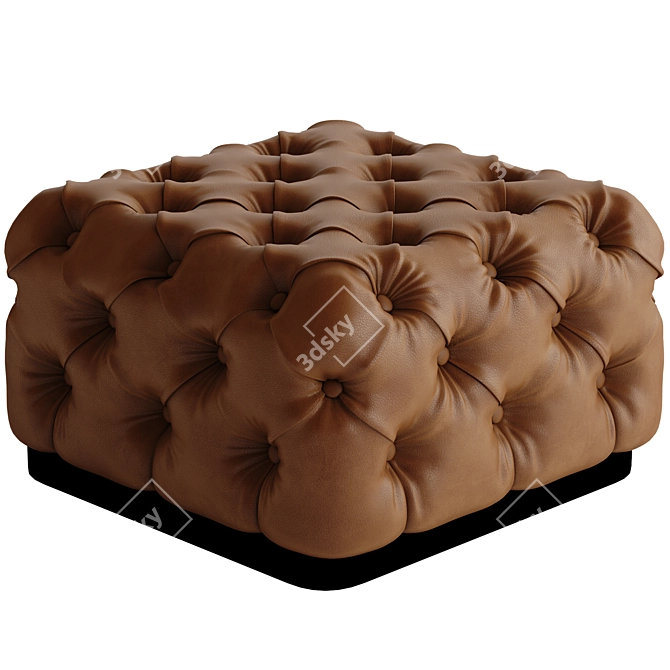 Italian Square Pouf: Stylish and Versatile 3D model image 3