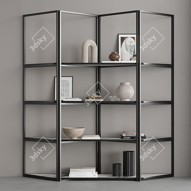 Charme Deluxe Opera Bookcase: Elegant, Durable Design 3D model image 1