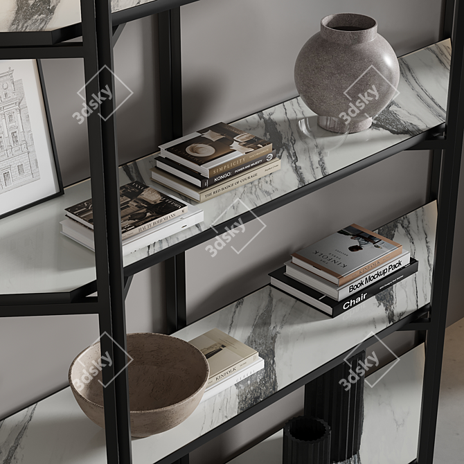 Charme Deluxe Opera Bookcase: Elegant, Durable Design 3D model image 2