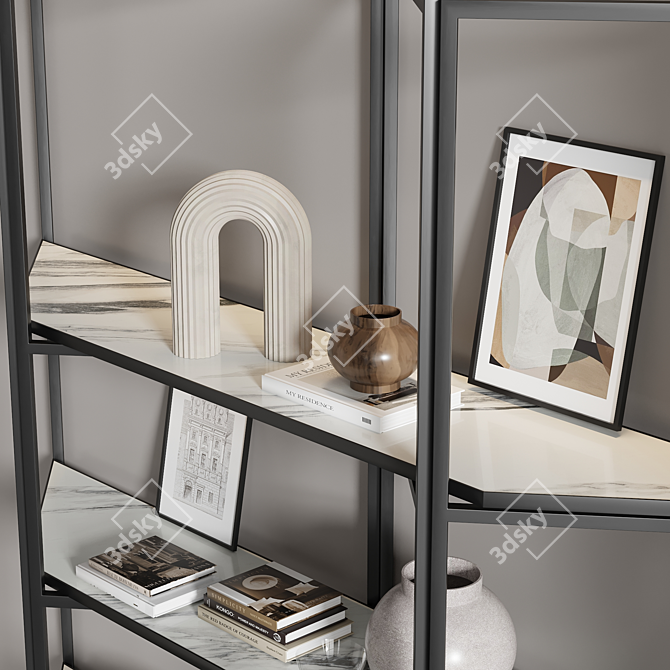 Charme Deluxe Opera Bookcase: Elegant, Durable Design 3D model image 3