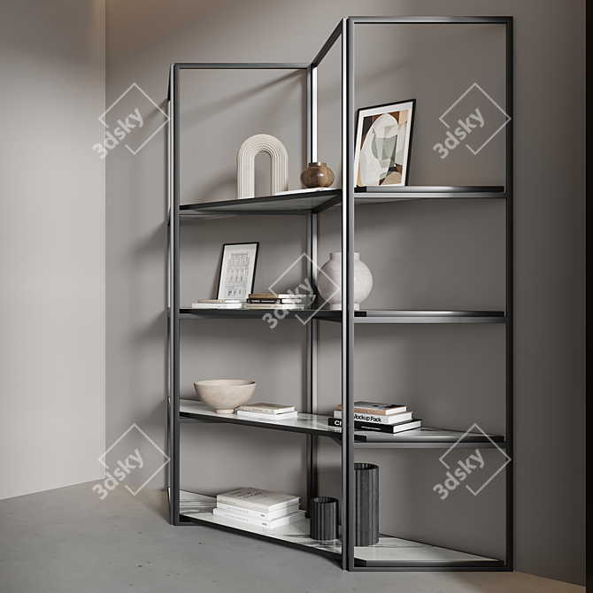 Charme Deluxe Opera Bookcase: Elegant, Durable Design 3D model image 4