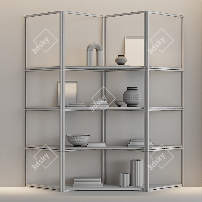 Charme Deluxe Opera Bookcase: Elegant, Durable Design 3D model image 5