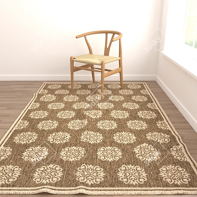 Versatile Rug Set: 8 Stunning Designs 3D model image 5