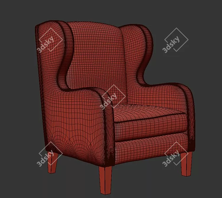 Merlin Modern One Seater Chair 3D model image 4