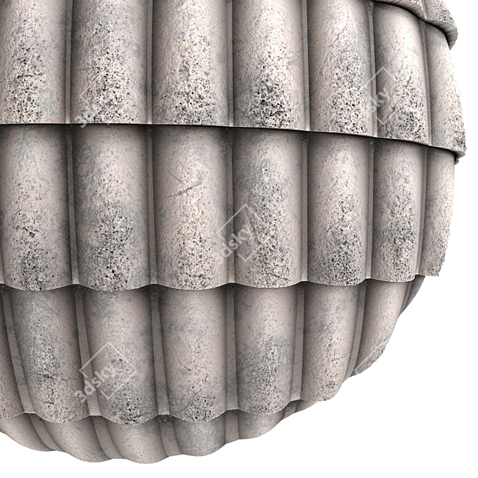 Roof Tile Materials: Decorative Artisan Wall Tile, 4k 3D model image 3