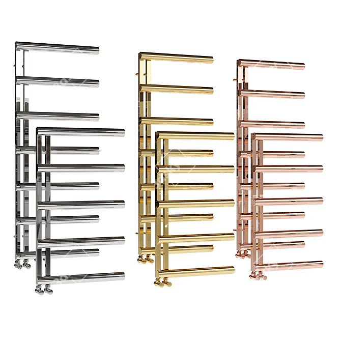 Sleek Stainless Towel Warmer 3D model image 1