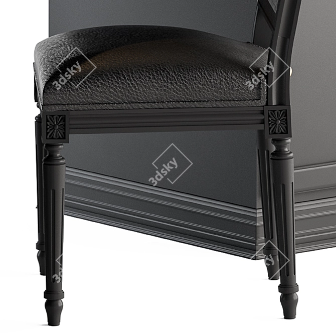  Classic Black Office Furniture 3D model image 3