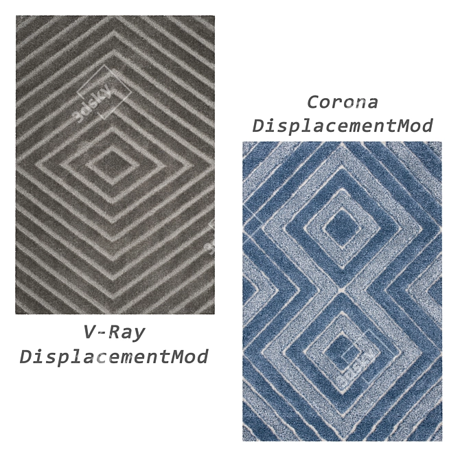 Versatile Rug Set - 6 Designs 3D model image 4