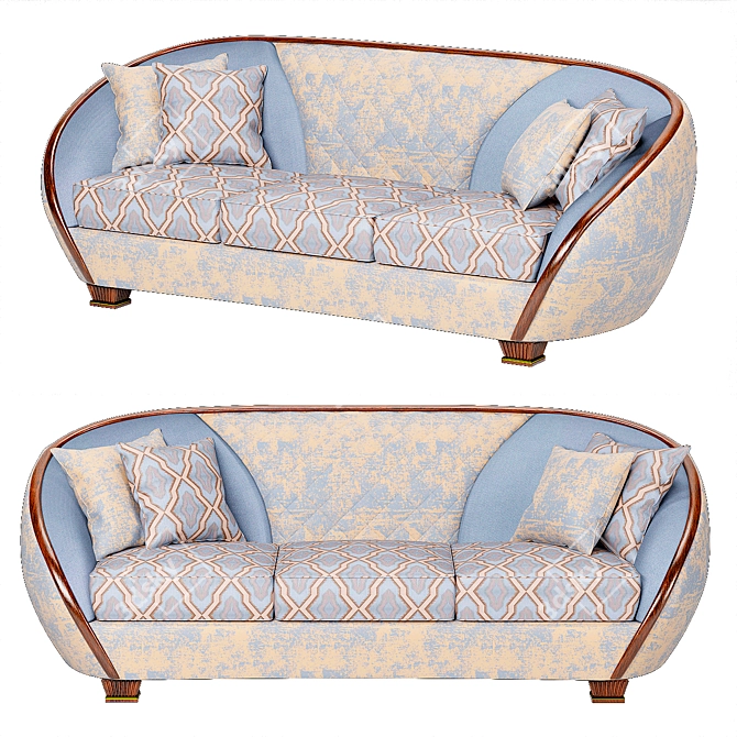 Elegant MODIGLIANI Sofa by Arredoclassic 3D model image 1