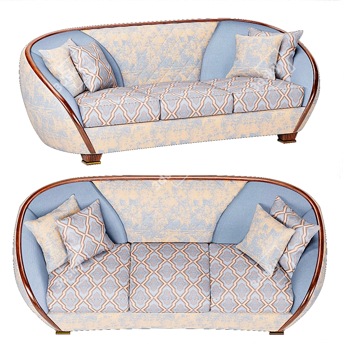 Elegant MODIGLIANI Sofa by Arredoclassic 3D model image 2