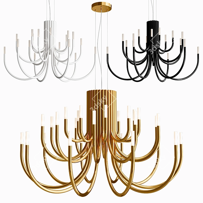 Elegant Empira Chandelier 3D model image 1