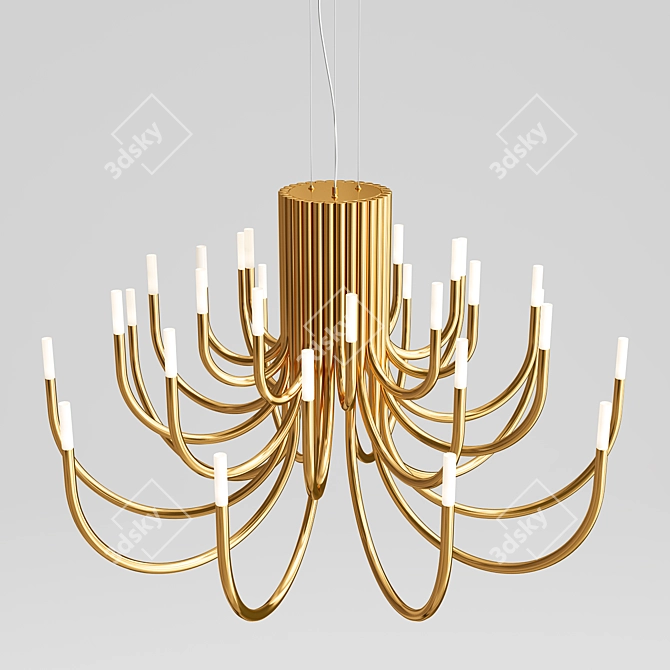 Elegant Empira Chandelier 3D model image 2