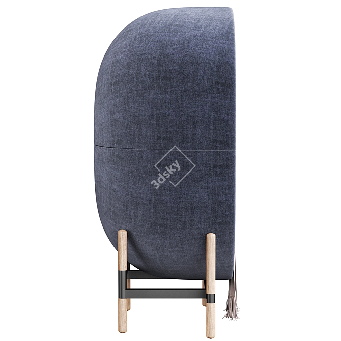 Sleek Space-Encapsulated Armchair 3D model image 4