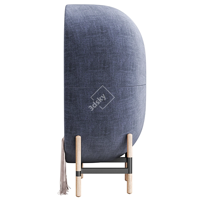 Sleek Space-Encapsulated Armchair 3D model image 5