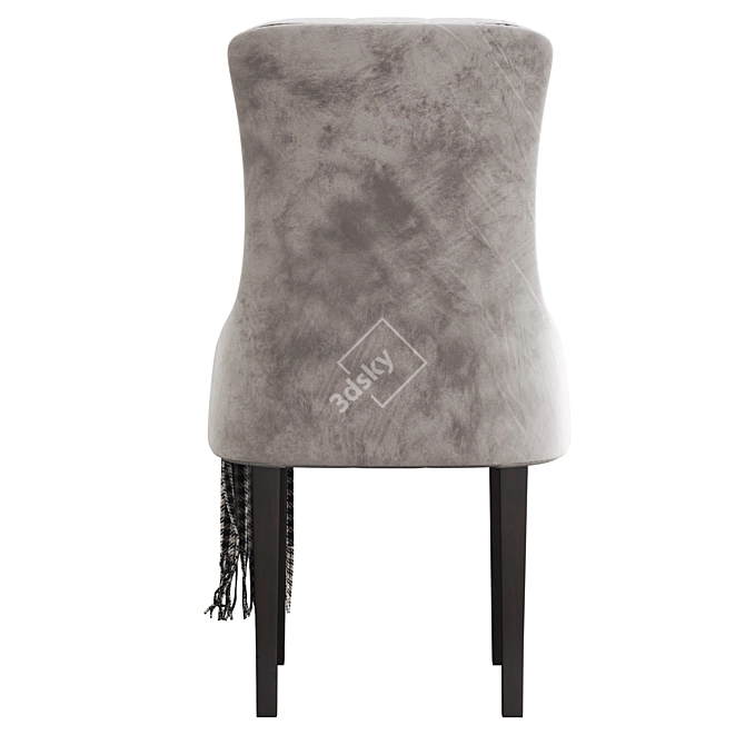 Luxury Oxford Velvet Dining Chair 3D model image 6