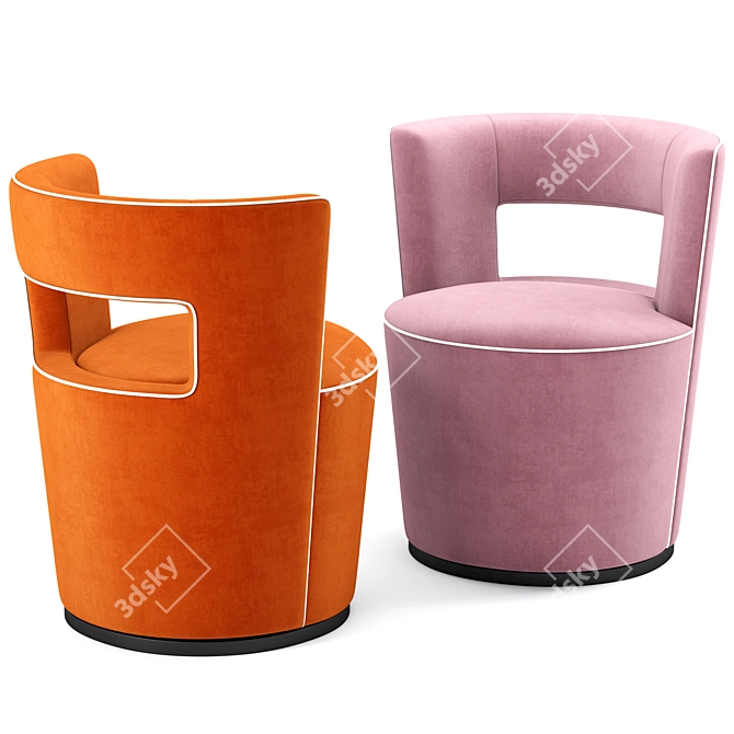 Elegant Swift Swivel Chair: Luxurious Comfort 3D model image 4