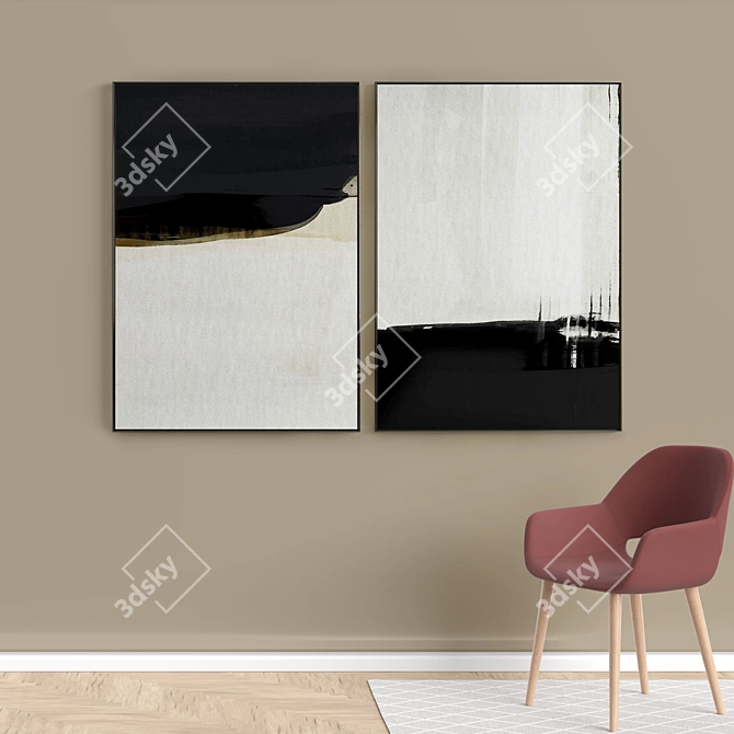 Modern Photo Frames for Interior Decoration 3D model image 3