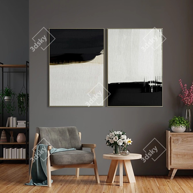 Modern Photo Frames for Interior Decoration 3D model image 4