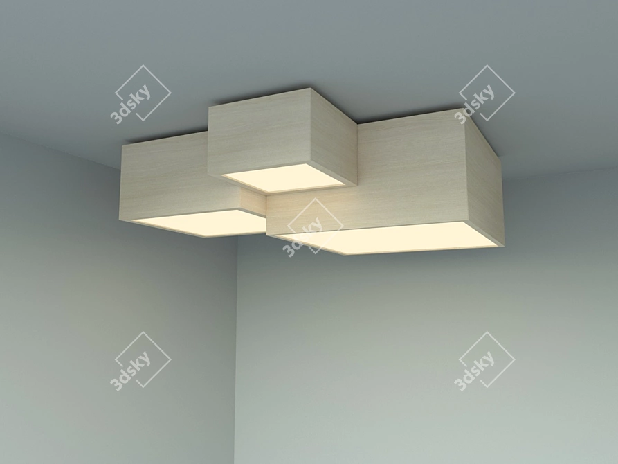 Eco-Style Cuba Chandelier 3D model image 1