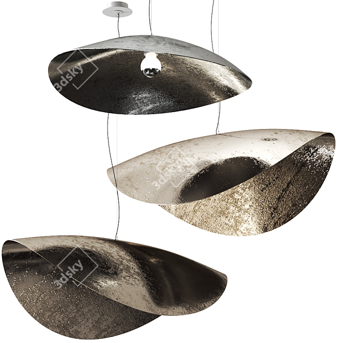 Contemporary Funnel Ceiling Lamp 3D model image 1