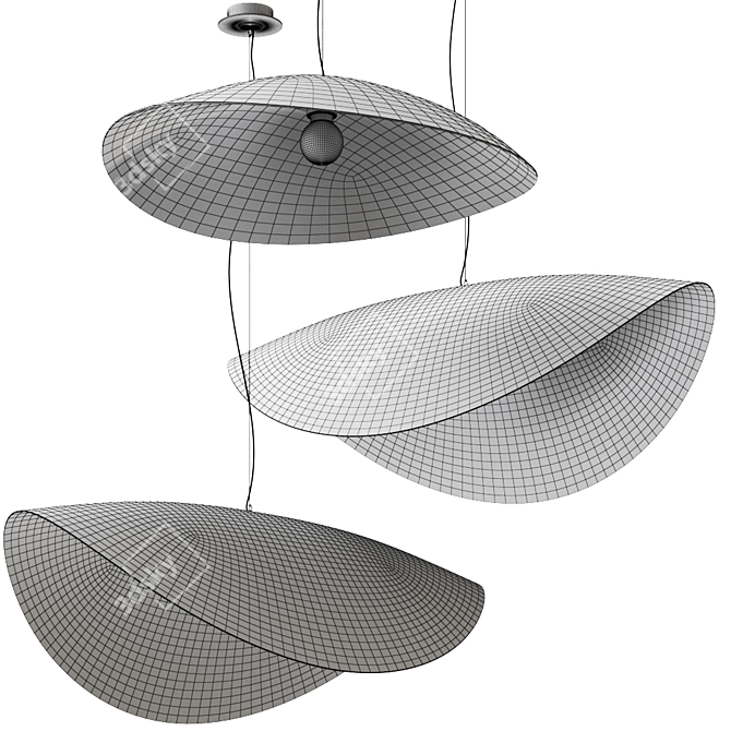 Contemporary Funnel Ceiling Lamp 3D model image 2