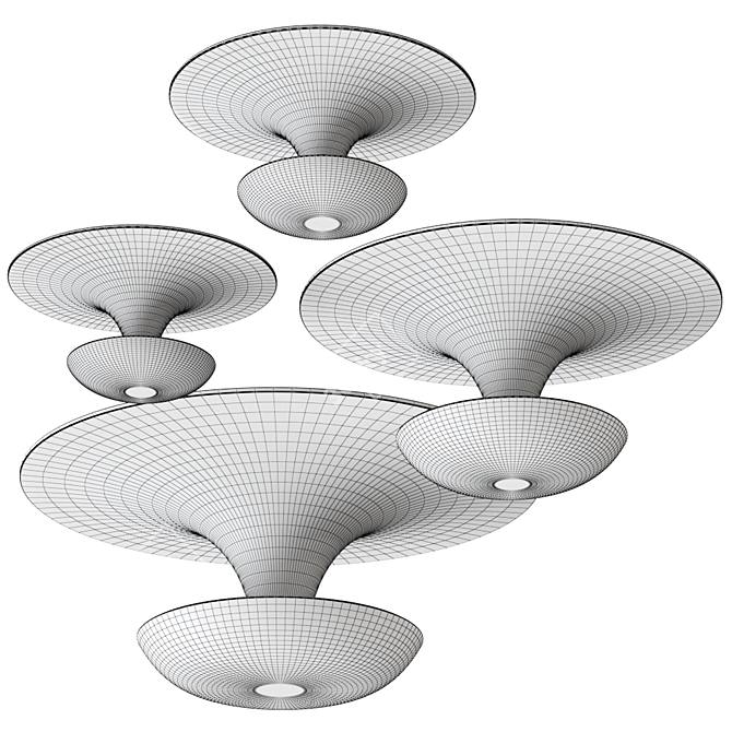 Contemporary Funnel Ceiling Lamp 3D model image 4