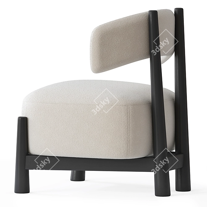 Elegant Ash Dalya Armchair: A Patricia Urquiola Masterpiece 3D model image 2