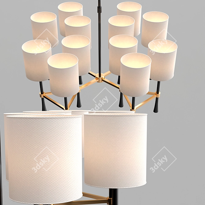Elegant Leland Chandelier: Illuminate in Style 3D model image 2