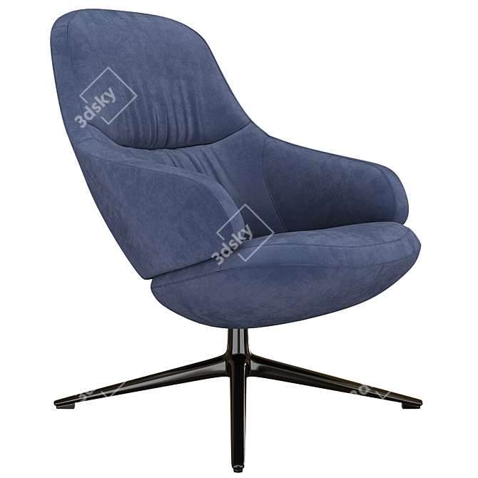 Arper Aston Low Backrest - Versatile and Stylish 3D model image 2