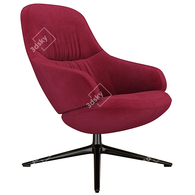 Arper Aston Low Backrest - Versatile and Stylish 3D model image 3