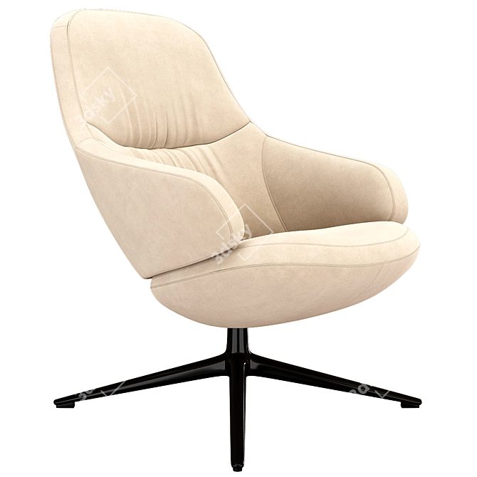 Arper Aston Low Backrest - Versatile and Stylish 3D model image 5