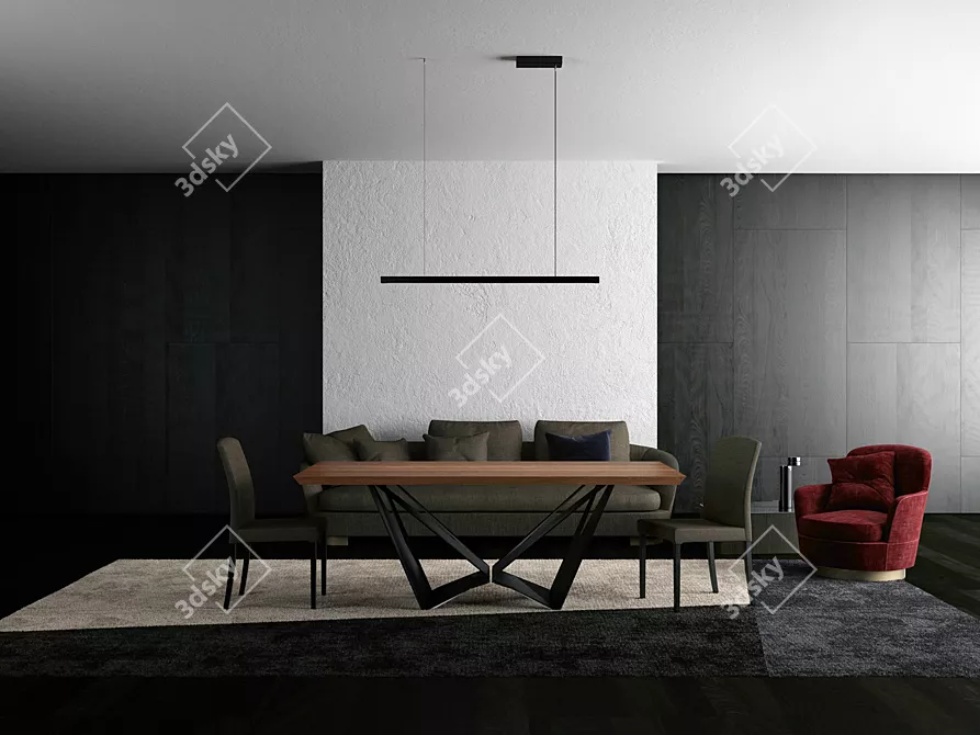 Versatile Pendant Lamp: Careny 3D model image 5