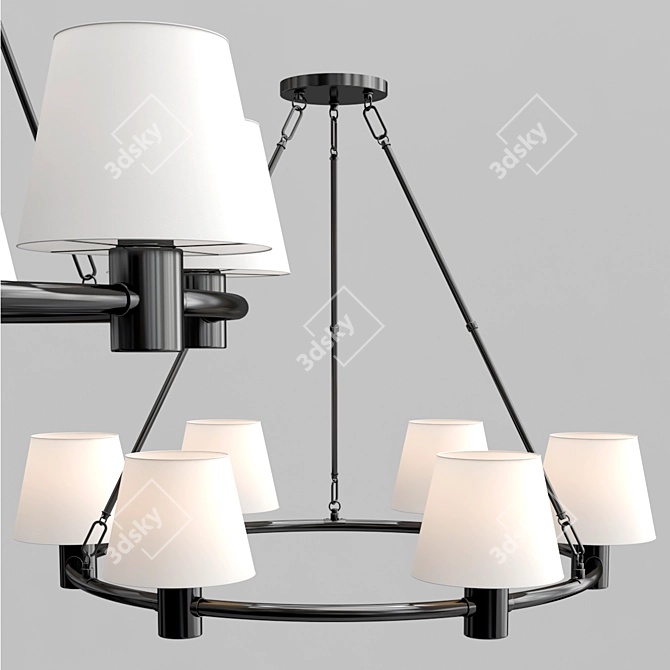 Dazzling Dahlia Chandelier Collection 3D model image 2