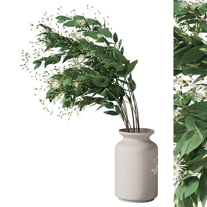 Elegant Eucalyptus Bouquet 3D model image 1