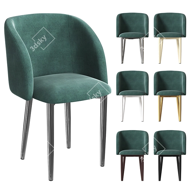 Millie Metal OM: Stylish and Comfortable Chair 3D model image 1