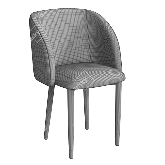 Millie Metal OM: Stylish and Comfortable Chair 3D model image 5