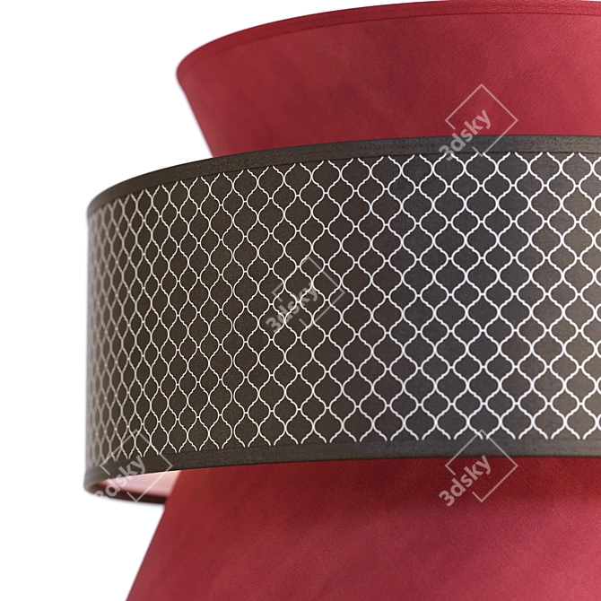Red Dolkie Lampshade: Modern and Stylish 3D model image 4