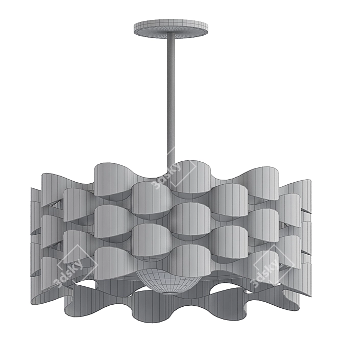 Coastal Current LED Flush Mount 3D model image 2