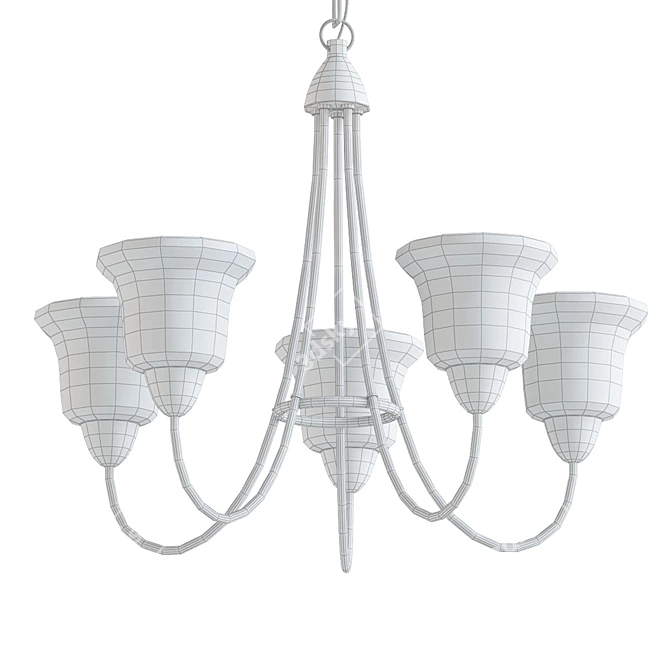 Modern Kichler Nicholson 5 Pendant 3D model image 2