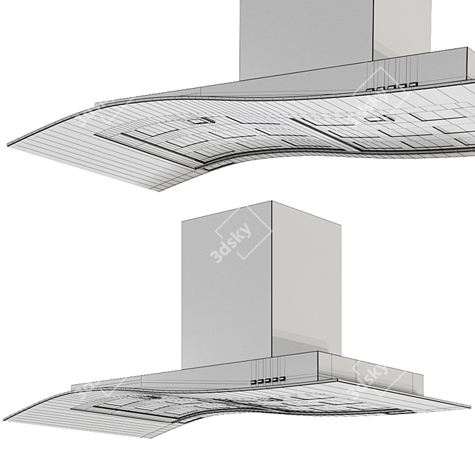 Sleek VETRO Wall Extractor 3D model image 2