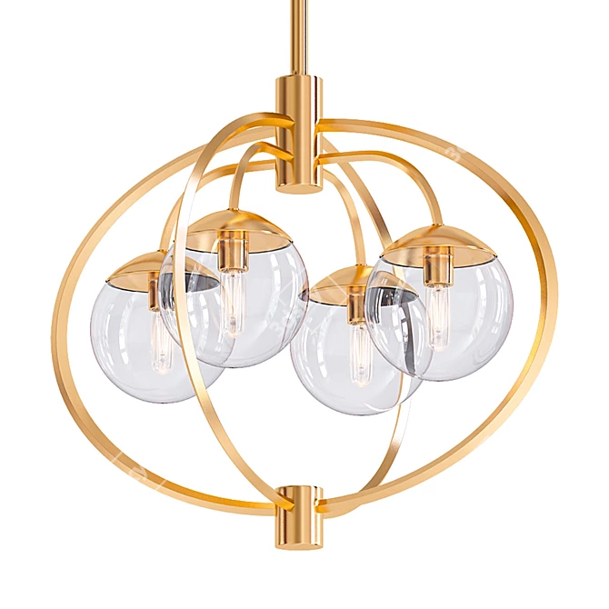 Craftmade Piltz 4-Light Pendant Chandelier 3D model image 1