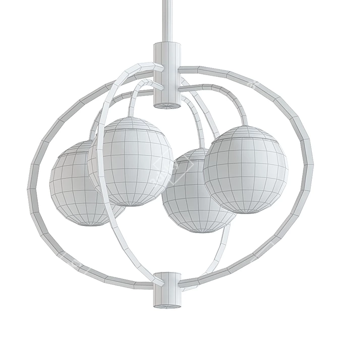 Craftmade Piltz 4-Light Pendant Chandelier 3D model image 2