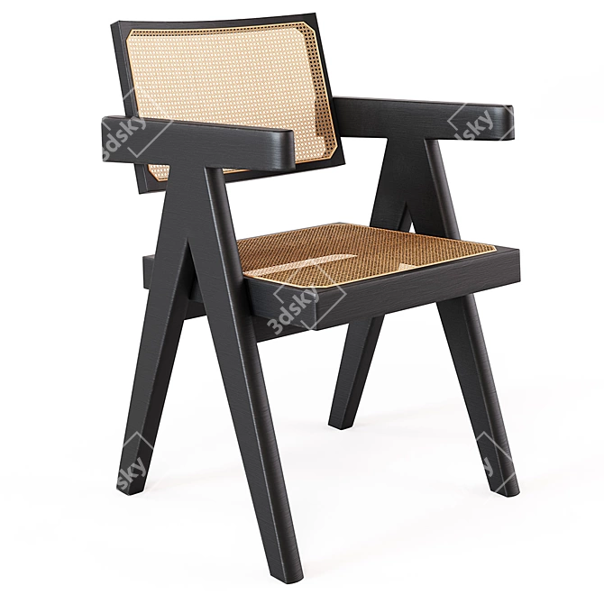 Modern Office Chair: Pierre Jeanneret for Cassina 3D model image 1