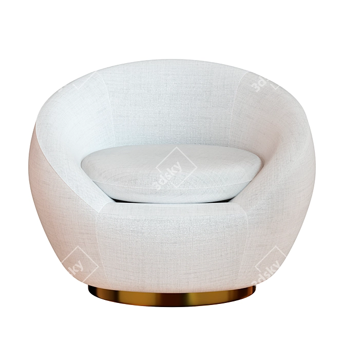 Barrel Celer Swivel Chair: Sleek and Stylish 3D model image 2