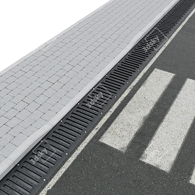 Versatile Road Tray for Curbs and Sidewalks 3D model image 5