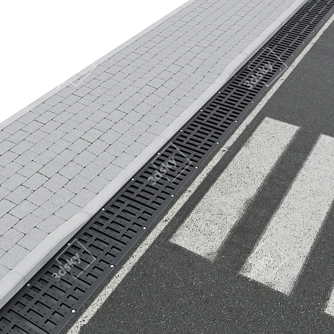 Versatile Road Tray for Curbs and Sidewalks 3D model image 6