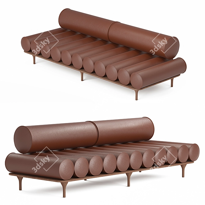 Sleek Modern Daybed: Tacchini 3D model image 1