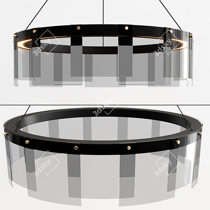 Stratos 30 Chandelier: Modern Elegance Illuminated 3D model image 2